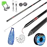 Yolo Tackles Medium Heavyweight Sensitive Fishing Rod, Tournament Quality Spinning Fishing Rod | 360Cm Rod with Net Storage Bag, Hooks, Line, Bell, Wight Balls, Swivel Combo