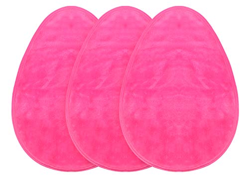 Sinland Microfiber Makeup Remover Cloths Reusable Face Cloth Soft Facial and Skin Care Wash Cloth 3 Pack Dark Pink (dark pinkx3)