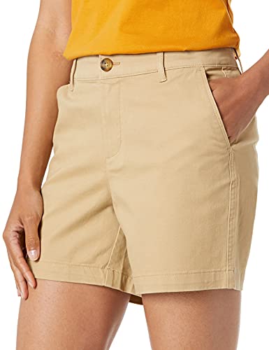 image for Amazon Essentials Women's Mid-Rise Slim-Fit 5 Inch Inseam Khaki Short 