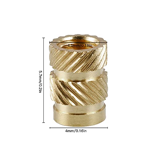 NewZC 100PCS Inserto Filettato Rotondi Dadi a