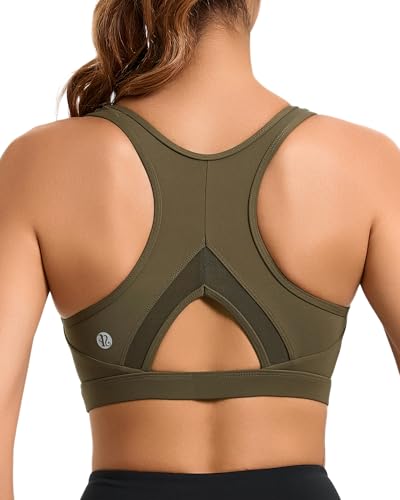 Image of RUNNING GIRL Sports Bras for Women High Support Moulded Cup High Impact Sports Bras Racerback Workout Running Yoga Bra