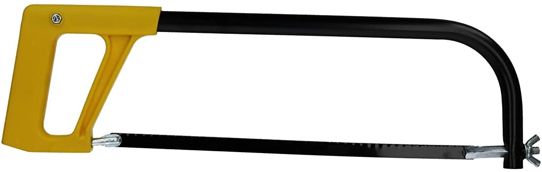 Dunnet Tools 12" Hacksaw For Metal Cutting Plastic Handle Hand Saw Adjustable Blade Tensioner Hack Saw To Cut Metal Multifunction Hand Hacksaws Preinstalled Hacksaw With Blade