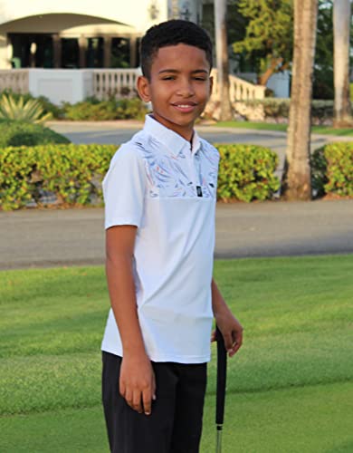 Boys Polo Shirt Perfomance Moisture Wicking Dry Fit Short Sleeve Fashion Print Athletic Golf Polo Shirts4