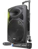 A complete Portable PA Speaker With Bluetooth, Loud 300w Max Power - 12" Woofer including 2 wireless microphones Built in Bluetooth allows you to connect to your deives like phones, Tablets, & Smart TVs Integral USB/SD digital MP3 audio player with r...