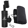 GOLF PAPI Golf Club Cleaner Brush Kit â Golf Club Cleaning Accessories Include Spray Bottles, Towels, Brush Covers & Retractable Clips â Must-Have Golf Gifts for Clean Shots (1 & 2 Pack)