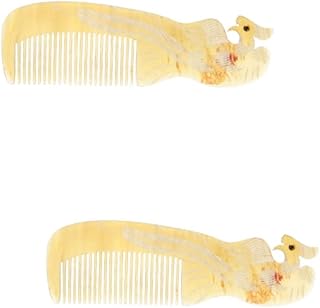 FOMIYES 2 Pçs Pente De Chifre Ferramentas De Bolso Ferramentas De Estilo De Cabelo Pente De Provocação De Cabelo Bigode Pente De Cabelo Chifre De Boi Pente De Desembaraçar Pente De Corte