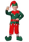 Toddler Santa's Helper Costume Holiday Elf Outfit 18MO