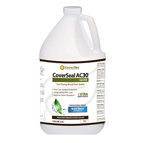 CoverSeal AC30 Gloss Wood Sealer, Durable, Fast Setting, Clear Gloss Look (1 Gal - Prof Grade)