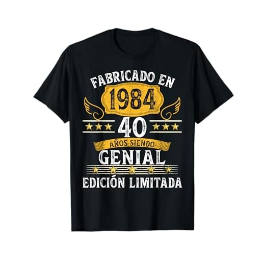 40 Cumpleaños 40 años hombre mujer retro fabricado en 1984 Camiseta
