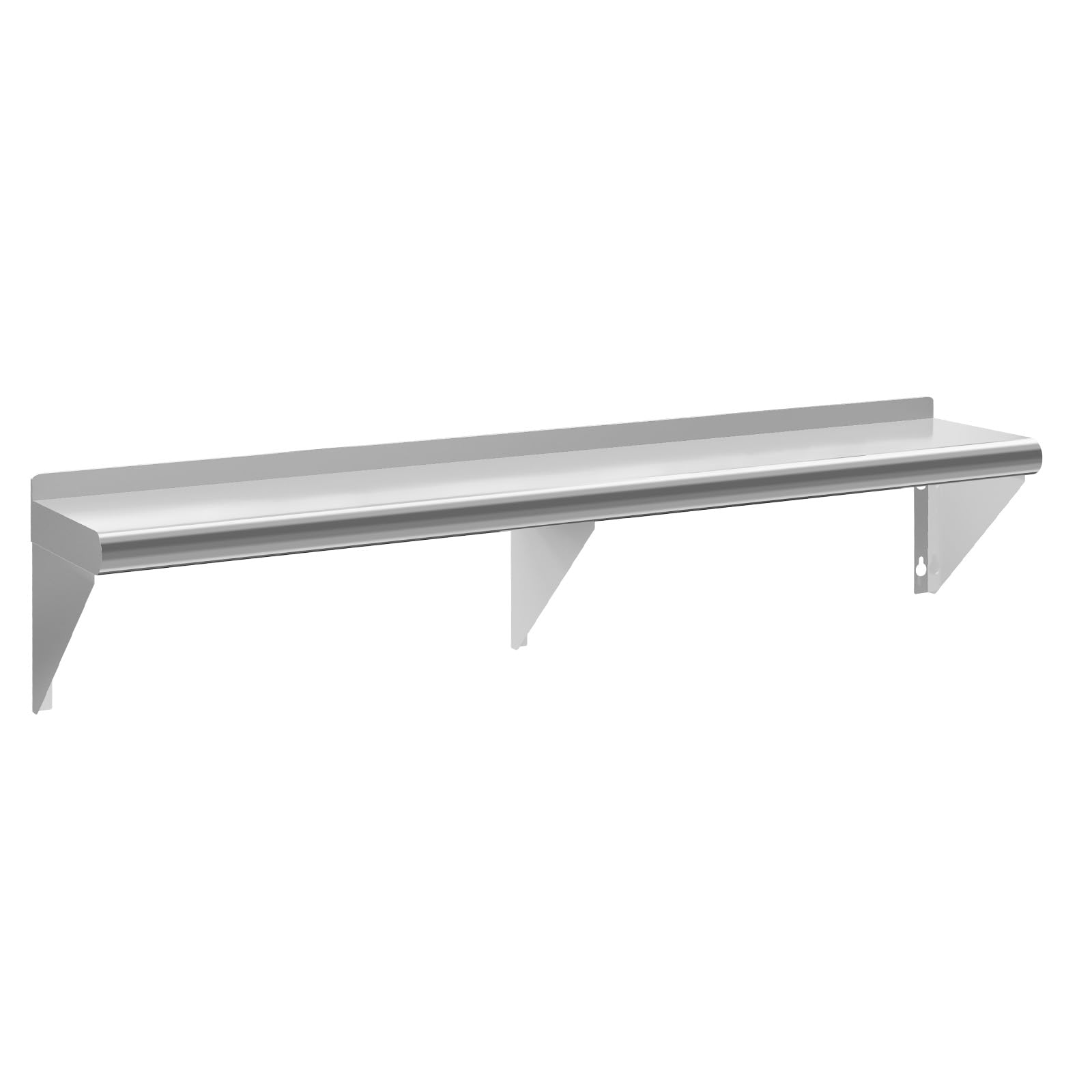 12 x 72 Inch Stainless Steel Wall Shelf, NSF Certified