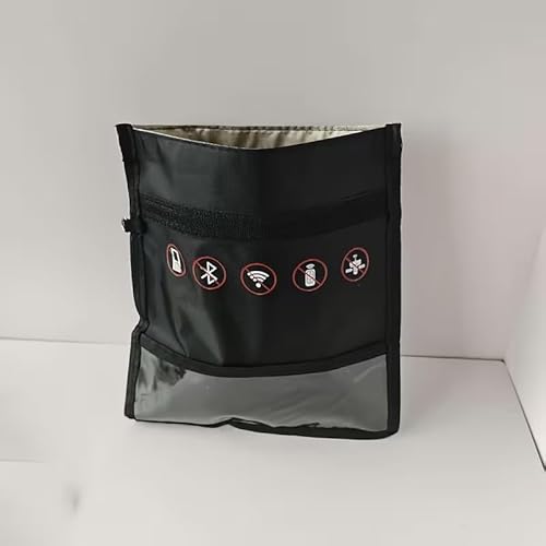 Polymarket Bolsa Faraday Antirrastreo para Baliza V16, Bloqueo Total de Señal GPS, gsm, WiFi, Bluetooth, RFID/NFC, Protección para Móvil, Tablet y Llaves, 25x28 cm, Negro - imagen 4