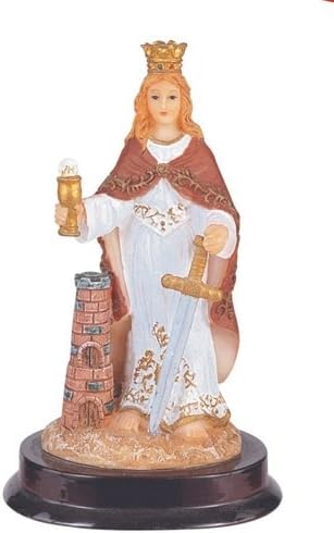 GC Estatua de Santa Bárbara (ChangoShango) de 5 pulgadas, rojo