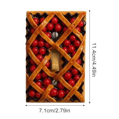 Cubierta para placa de luz con diseño de cereza para decoración de pared en interruptores de hogar 6
