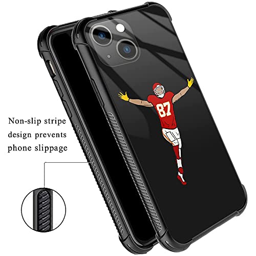 Djsok Iphone 13 Case Usa Football Goat Player Pattern For Boy Girl,Hard Glass Anti-Scratch Cover With [6Ft Drop Tested] Shockproof Non-Slip Tpu Soft Frame Compatible With Case Iphone 13-6.1Inch #TOP3
