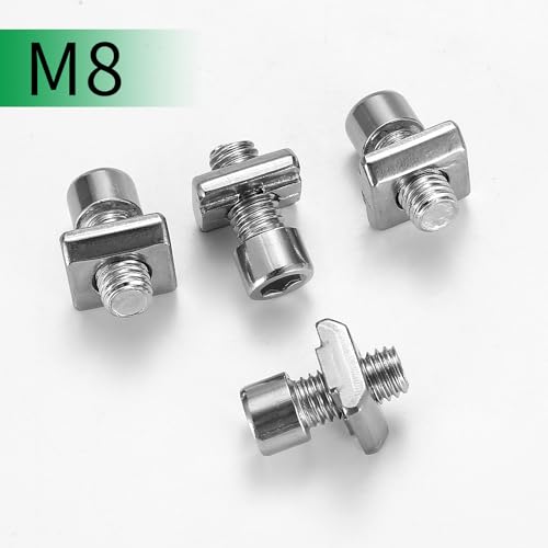 Roll-in Spring T-Nuts, 10 Pcs M8 T-slot Bolts and Nuts, Metal Profile 8mm T Slot Nuts and Bolts - Image 3