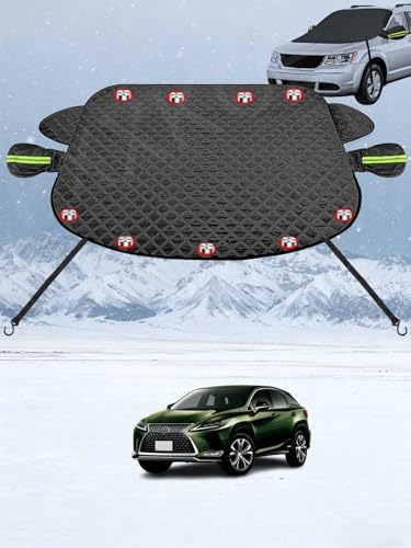 車 フロントガラスカバー 凍結防止シート に適合する レクサス NX RX LX GX UX CT200h LBX LFA カーフロントカバー 五重厚手 内蔵9枚磁石 防風 盗難防止 挟み耳 鏡保護 霜よけ 落葉 雪対策 防塵 防氷 フロントガラス保護カバ