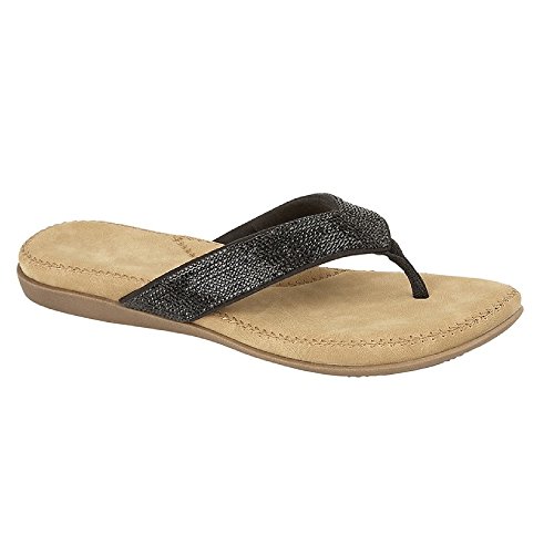 Tongs à strass pour femme Cipriata Alcee : sandales d'été plates et chics