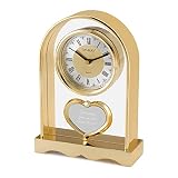 THINGS REMEMBERED Engraved Personalized Gold Tone Arch Heart Clock (Free Customization)