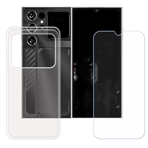 LCEHTOGYE �K�p Oukitel C62 GT +�����K���X�X�N���[���v���e�N�^�[�p�P�[�X�A�K�p Oukitel C62 GT (6,88")�ƌ݊����̂���N���A�\�t�gTPU�V���R���Q���P�[�X�ی�J�o�[