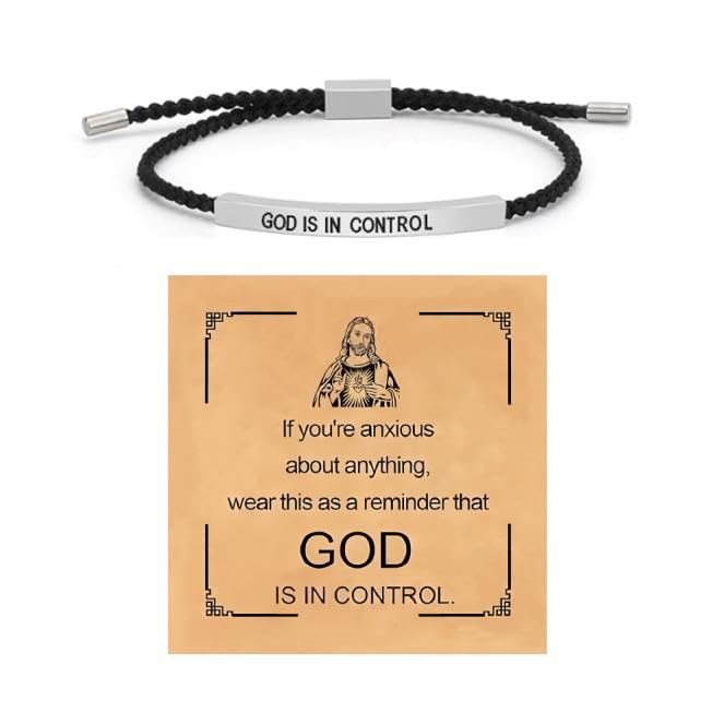 Inspire Bracelet GOD IS IN CONTROL - Elegant Design with Unique Patterns and Letters