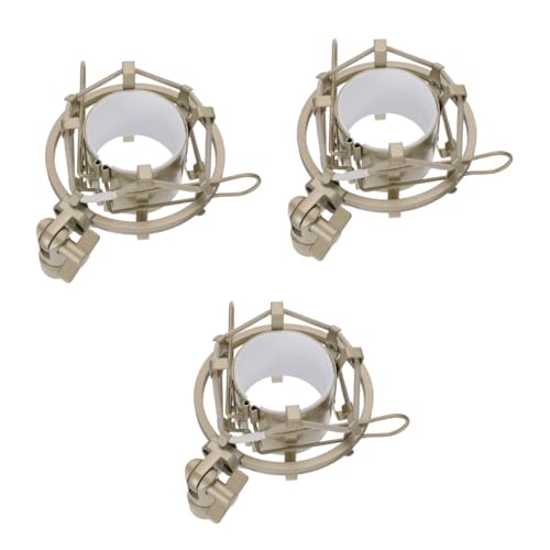 Milisten 3pcs Microphone Holder Metal Shockproof Mount Adjustable Design for Microphone Models Outdoor Use