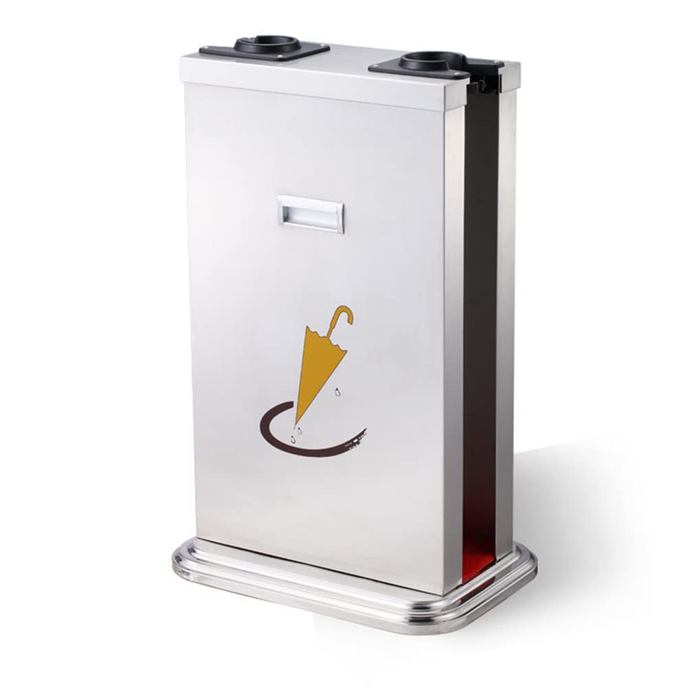 Envoltura automática de bolsas para paraguas húmedo, máquina de embalaje comercial de doble soporte de acero inoxidable.