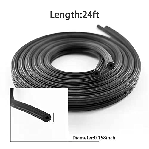 Screen Repair Kit Easy Diy Project 48" X 110" Fiberglass Screen Mesh With Rolling Tool And Screen Retainer Spline Screen Replacement Kit For Windows Sliding Doors And Patio Screens (48" X 110", Black) #TOP7