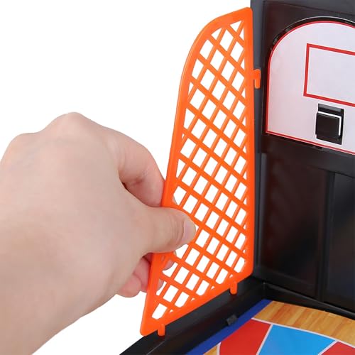 Garosa Mini-pädagogisches Basketballkorb-Doppelfinger-Schießspiel, interaktives Spielzeug für Kinder und Familie – Entwicklung und Koordination