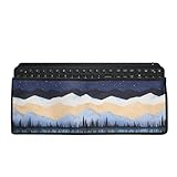 Designs colorés : le tissu en lin des housses de clavier lac ciel étoilé laisse une impression de haute qualité de designs colorés, pour un look élégant et personnalisé sur votre bureau.