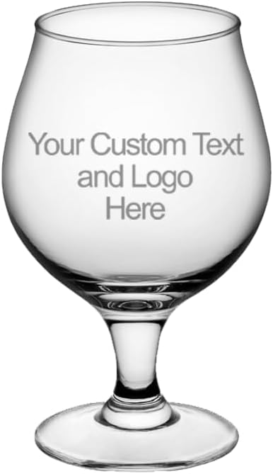 Custom DIY Personalized Beer Tulip Glass DOUBLE SIDED - 16 oz Belgian Style Pub Glass - Gifts For Him, For Her, For Boys, For Girls, For Husband, For Wife, For Them, For Men, For Women(Double Sided)