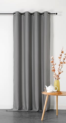 Linder Rideau Double Natte Non feu M1-135x240cm - Gris