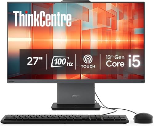 Image of Lenovo IdeaCentre 27 inch FHD All-in-One Touchscreen Desktop | 13th Gen Intel 10 Cores i7-13620H | 32GB DDR5 RAM | 1TB SSD, Wireless Keyboard & Mouse | Windows 11 Home| High Performance PC