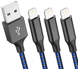 Apple MFi Certified iPhone Charger 3 Pack 10 FT Lightning Cable Nylon Braided iPhone Charger Fast Charging Cord Super Long Compatible with iPhone 13 12 11 Pro Max XR XS X 8 7 6 Plus SE iPad and More