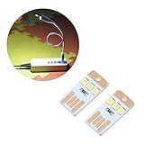 Ampoules LED : pratique : cette mini lampe LED USB est de taille ultra petite et légère, facile à transporter. la lampe LED dispose de deux 3 petites ampoules LED blanches, faible consommation d'énergie mais avec sortie de lumière très brillante.