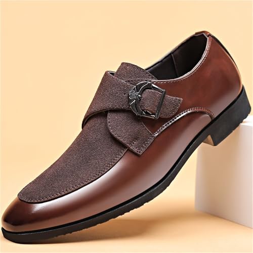 Luxury Men Oxford Dress Shoes for Wedding Formal Party Pointed Toe Buckle Business Casual Footwear2