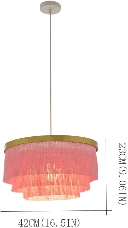 Lámpara colgante de techo E27 estilo boho con borlas decorativas 4