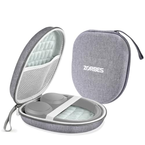 Image of ZORBES Headphone Travel Case Storage Bag, EVA Hard Shell Zipper Travel Case, Anti-Scratch Carry Case with Elastic Band & Mesh Pocket, Universal Compatible with Sony, JBL, Audio-Technica, 19.5x23cm