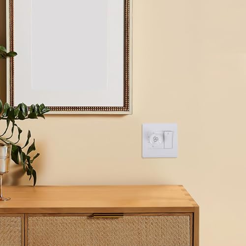 Interruptor de pared para ventilador de techo luz control 3 velocidades flujo de aire blanco 5