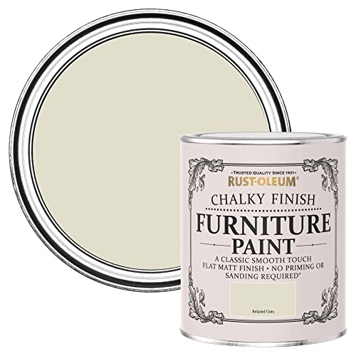 Rust-Oleum Beige Upcycled Furniture Paint in Chalky Finish - Relaxed Oats 750ML, SHDRCT906, 0.75 Liters