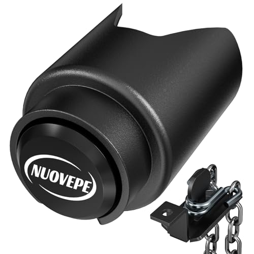 Trailer Lock Fits 2 Inch Couplers, Secures Safety Chains Anti-Theft Ball Hitch Lock, Pry-Resistant & Heavy-Duty Trailer Hitch Locks for RV | Boat | ATV | Utility Trailer (Black) Black 2 Inch