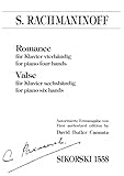 Sergei Rachmaninov: Romance/Valse. Partituras para Piano Duos, Pianos Seis Manos: Autorisierte Erstausgabe