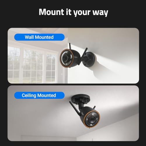 Image of Qubo Smart Outdoor 3MP [2K] WiFi Bullet Camera by Hero Group | Color NightPulse Vision | CCTV cam | AI Person Detection | Smart Spotlight | IP66 Weatherproof | Made in India