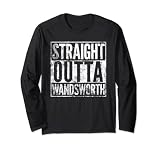wandsworth london zone Diseño Straight Outta Wandsworth. Impresión gráfica de efecto envejecido en estilo gangsta.