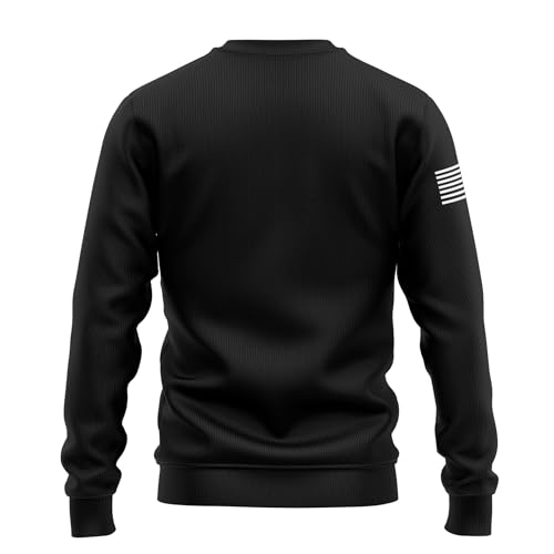 Tactical Pro Supply - Patriotic Crewneck Sweater, 100% Cotton Material, Double-Stitched Durable Sweaters for Men & Women2