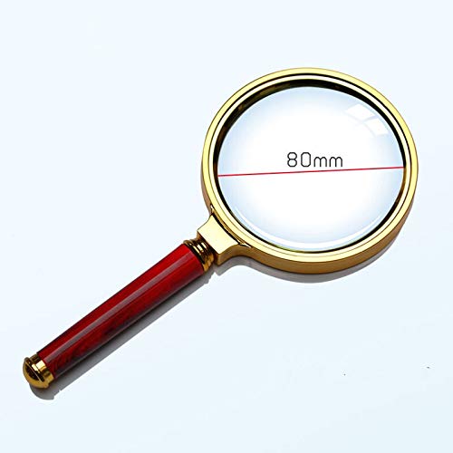 Werkzeuge Tragbare HD 10X Schmucklupe Lupe LED Handheld 80mm goldenes optisches Glas Lese- und Uhrenreparaturwerkzeug Vergrößerungsglas