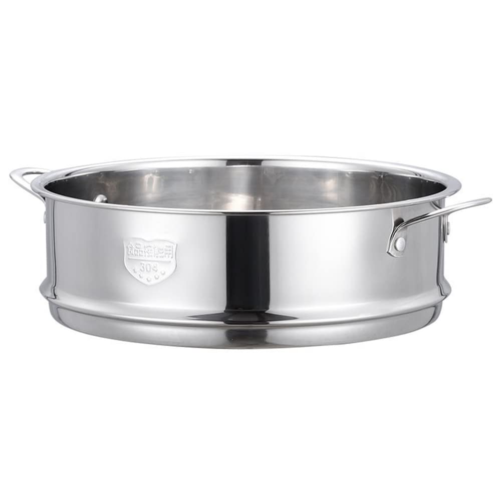 Hemoton Cestello per cottura a vapore in acciaio inox impilato in metallo con inserto a vapore per pentola a vapore cinese utensili da cucina (24 cm)
