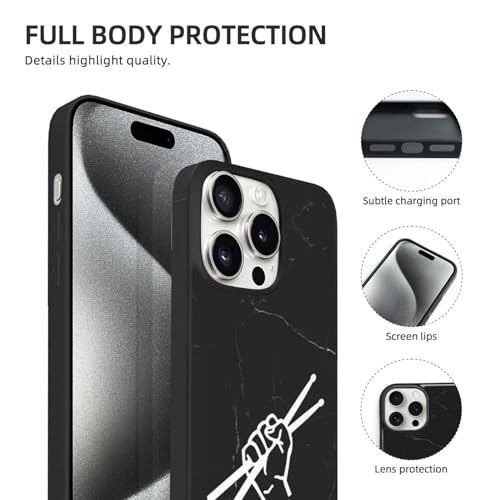 Funda Resistente Drumsticks para iPhone 15 Pro Negro miniatura 5