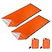 Couchage d'urgence pour l'extérieur Thermal waterproof sac de randonnée camping camping et randonnée pédestre Jour Rectangulaire (Orange, One Size)