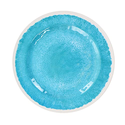 Elama Telly 12 Piece Melamine Dinnerware Set, Teal, (ELM-ELLY) by Elama - Used condition - Image 6