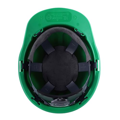 Image of KARAM PN581 Safety Industrial Helmet for Men | Light Weight with Ratchet Type Adjustment | Comfortable Fit & Durable Hard Hat | EN Certified | HYD Green